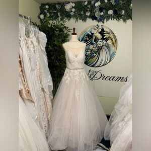 Rebecca Ingram 7RS290 Olivia Bridal Wedding Dress Gown Size 14